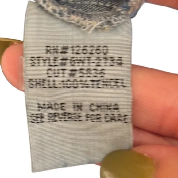 Velvet Heart | Chambray Button Down Balloon Sleeve Shirt | Small - Picture 8 of 9